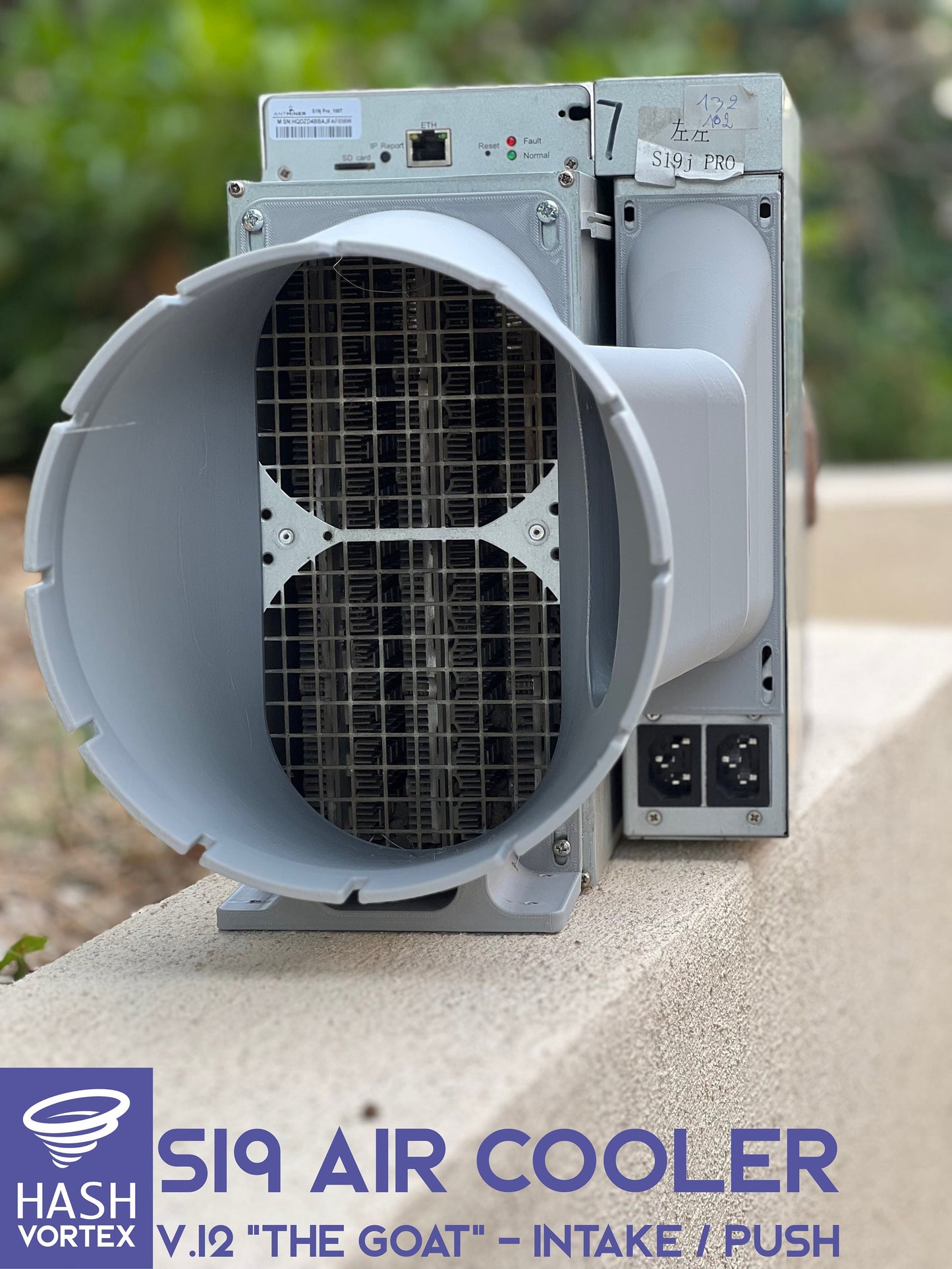 Bitmain S19 Shroud - BUNDLE Intake + Exhaust - (8'/200mm)
