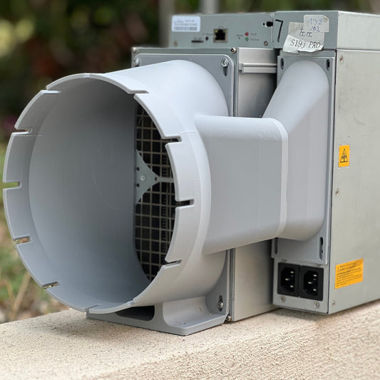 Bitmain S19 Shroud - BUNDLE Intake + Exhaust - (8'/200mm)
