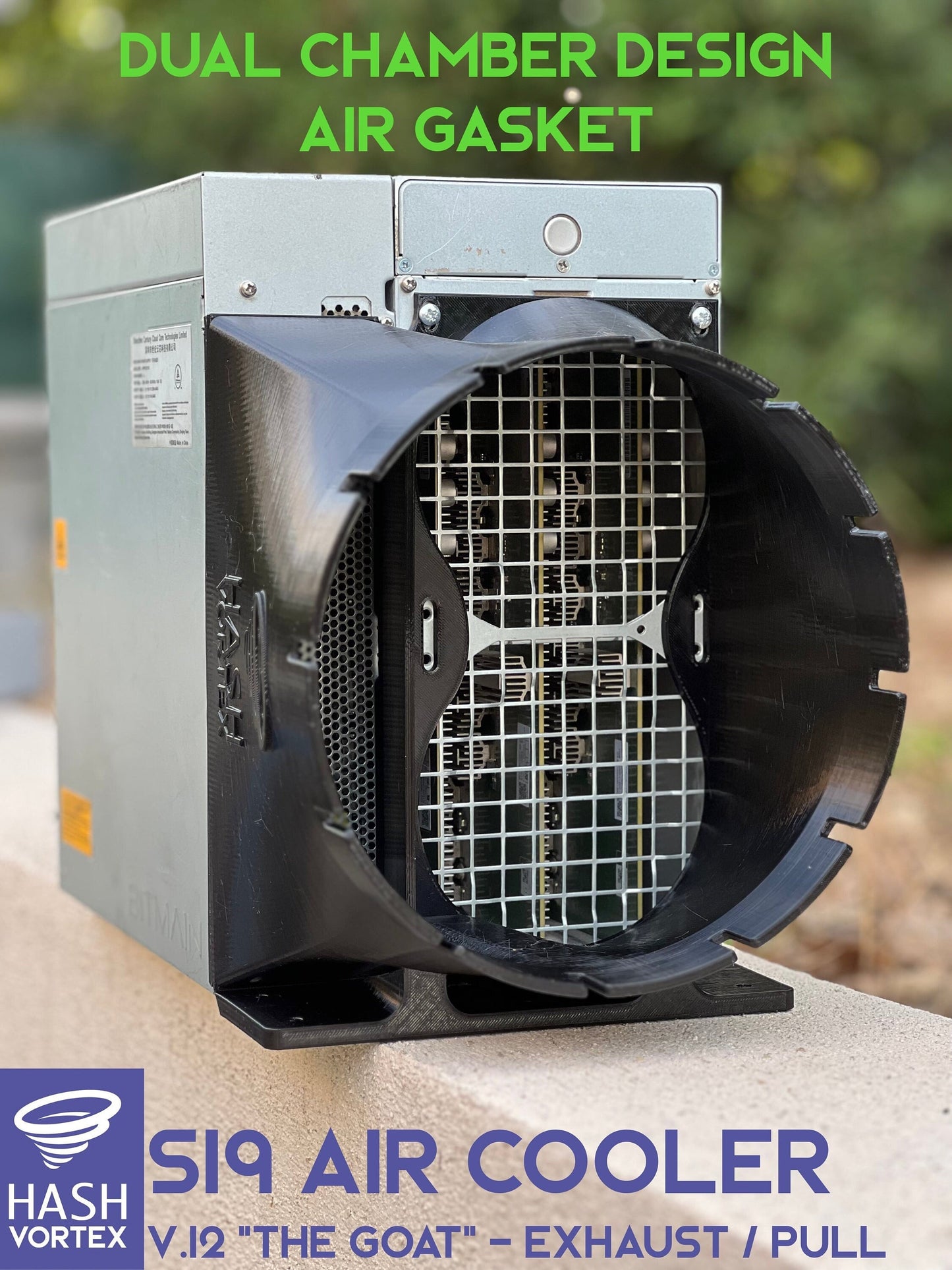Universal Bitmain Shroud - Exhaust/Pull - (8'/200mm)