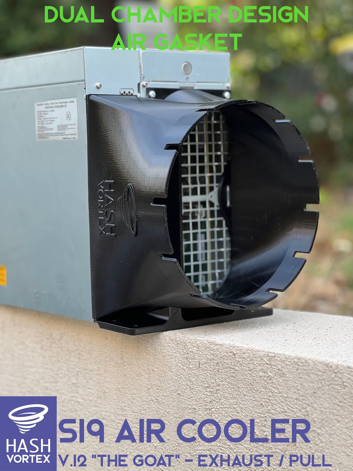 Universal Bitmain Shroud - Exhaust/Pull - (8'/200mm)